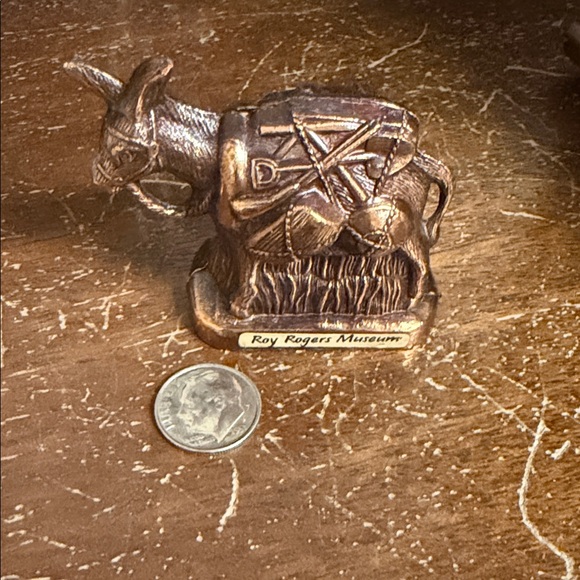 Roy Rogers Museum brass copperDonkey Figurine - Brown